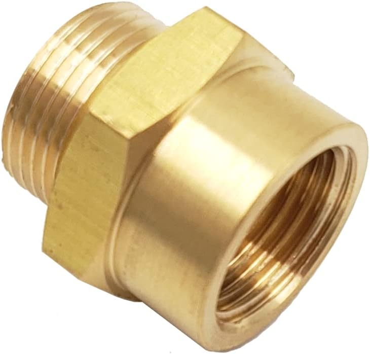 PartLogix Metric to NPT Brass Bushing Adapter (M22x1.5 Male to 1/2" NPT Female, 1) - Image 2